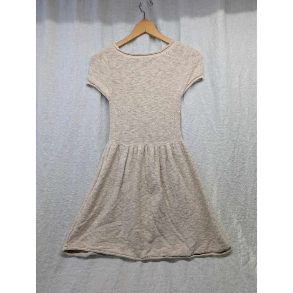 Kimchi Blue women's size small ivory knit short sweater dress scoop neck D8 - Picture 3 of 7